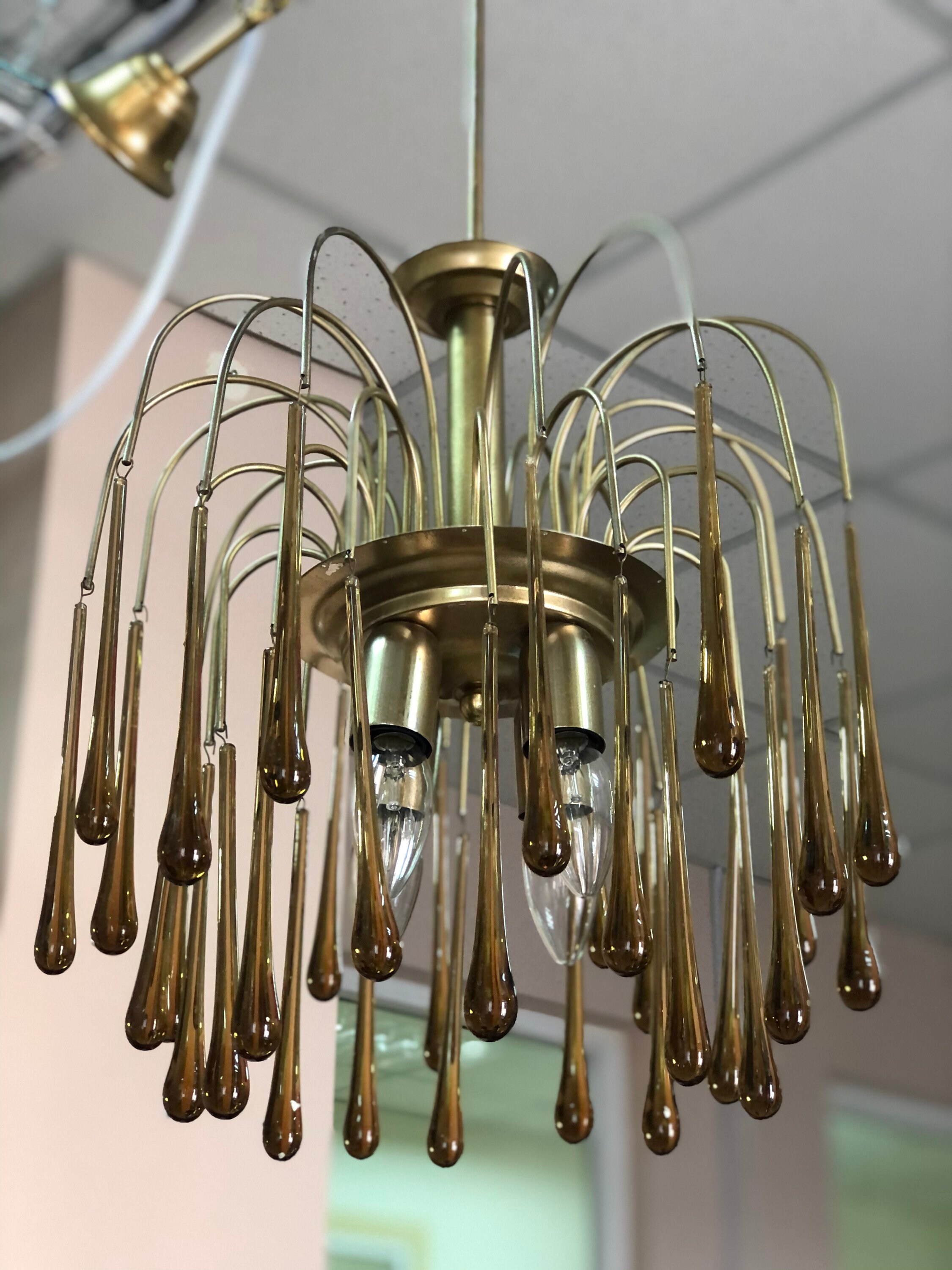 Murano Light Vintage Luxurious Murano Glass Drops Chandelier Etsy