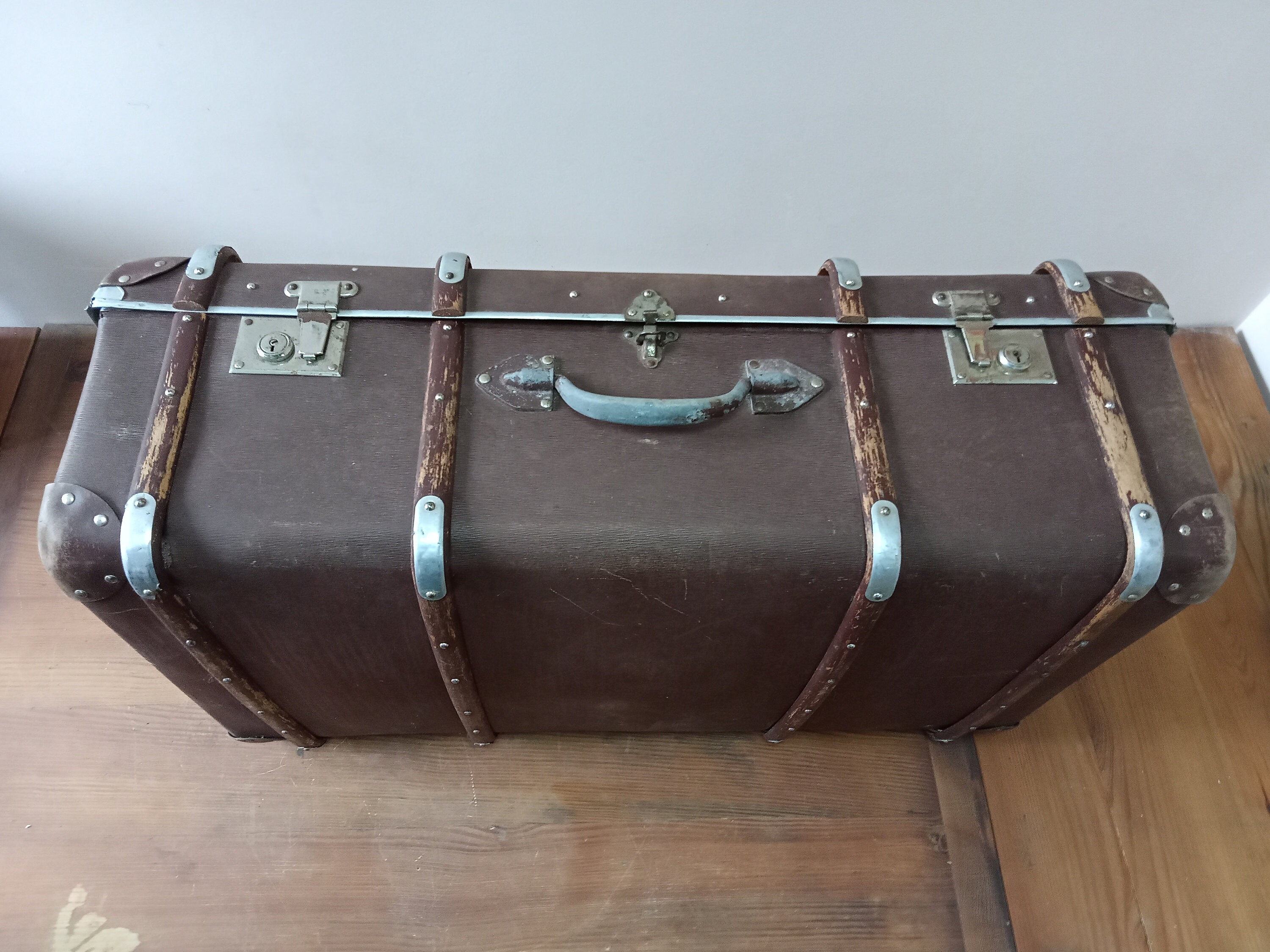 Vintage Brown Suitcase Western Germany Suitcase 50s Etsy