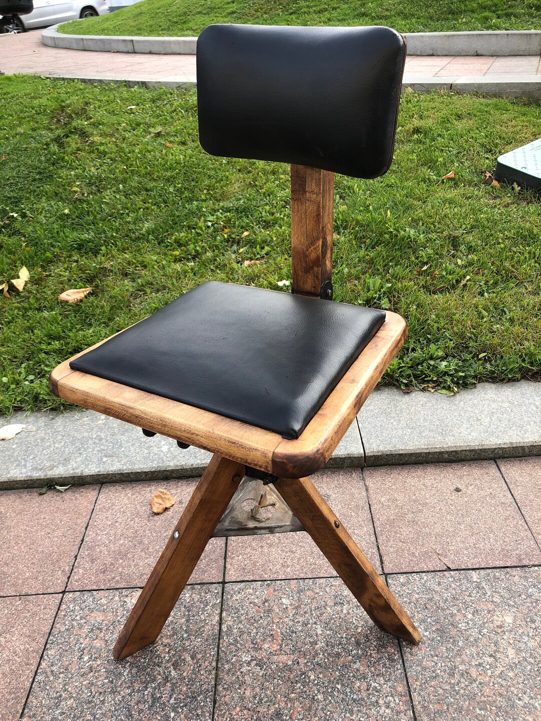 Wooden Industrial Factory Chair Vintage Loft Chair 1960 Etsy