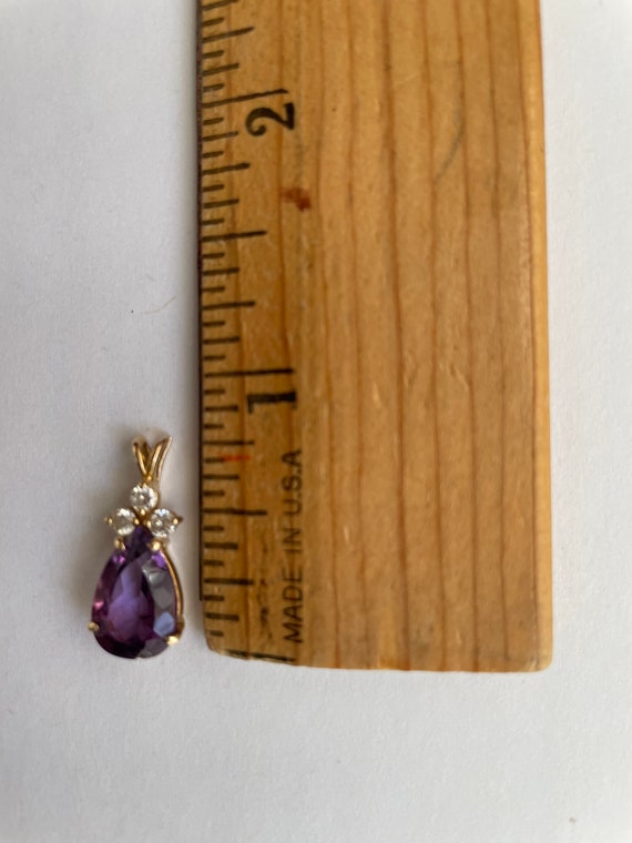 February Birthstone! Amethyst and Diamond Pendant… - image 4