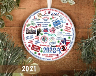 2021 Pandemic Commemorative Glass Christmas Ornament 2021 | Glass Ornaments A year in review 2021
