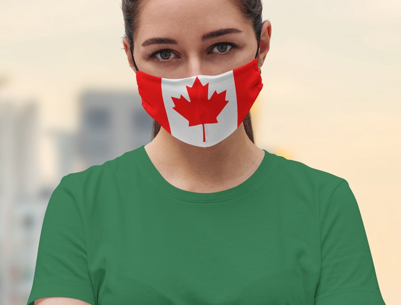Canada Flag Face Mask Canadian Face Mask Comfortable Face Etsy