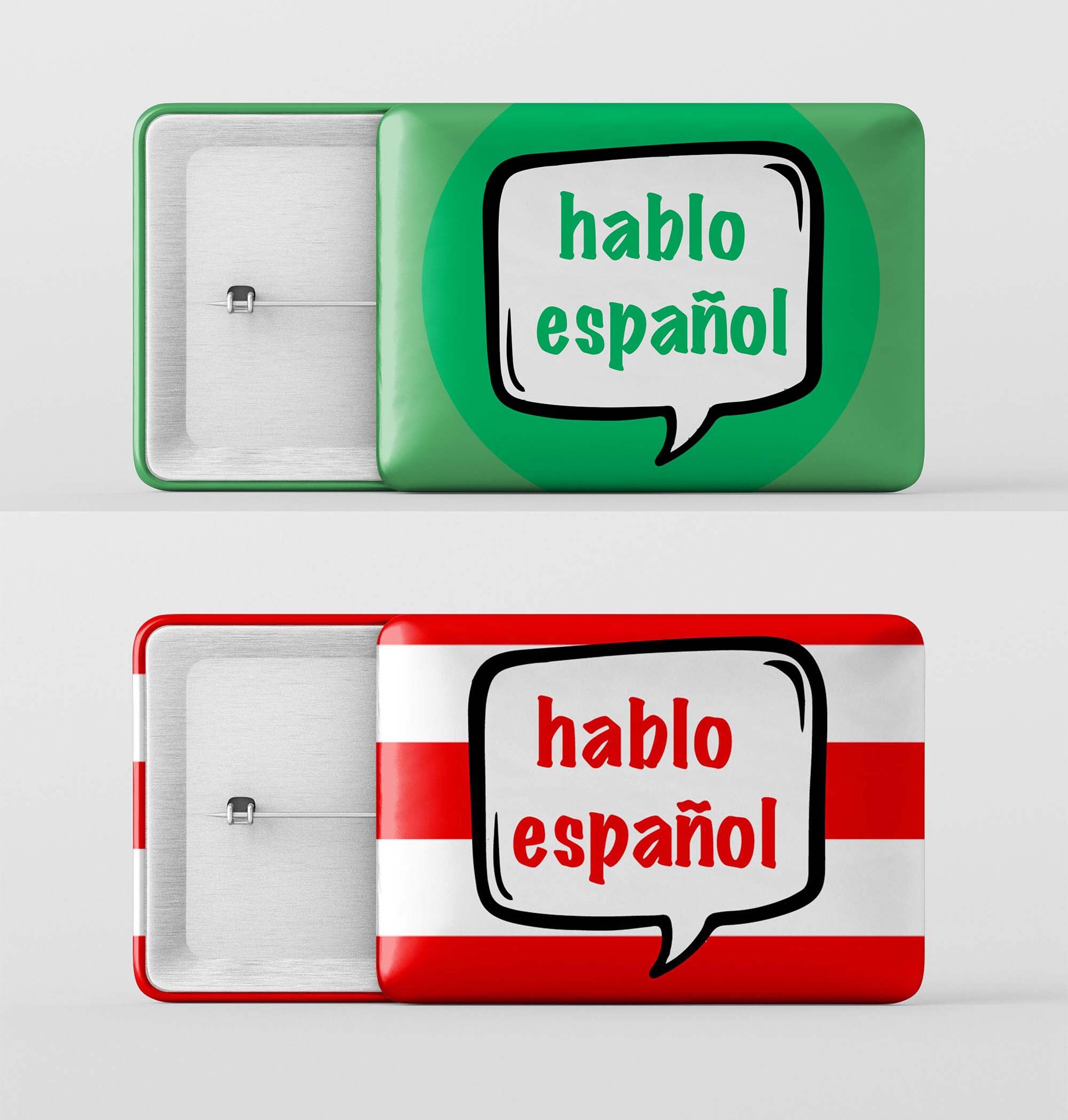 Hablo Español Pin - I Speak Spanish Pin Back Button | 1