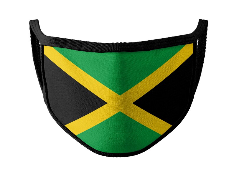 Jamaican Flag Face Mask Washable Face Mask Adult Face Mask Etsy