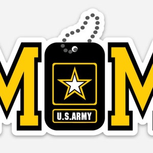 US Army Mom Vinyl Stickers -  US Army Dad Vinyl Stickers  - All profits are donated to charities
