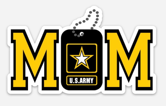 Army Gifts For Mom US Army Mom Vinyl Stickers - 4x2.17 Inch Proud Army ...