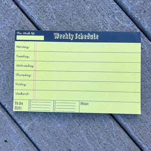 Floral Weekly Notepad, stationery, weekly planner, 5.5”x8.5”
