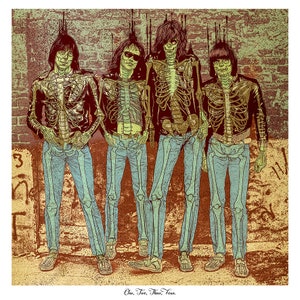Fine art print on 240g art paper 30x30cm numbered and signed The Ramones