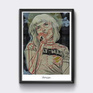 Fine Art Print on art paper 240g 21x29,7cm numbered and signed of Debbie Harry aka Blondie