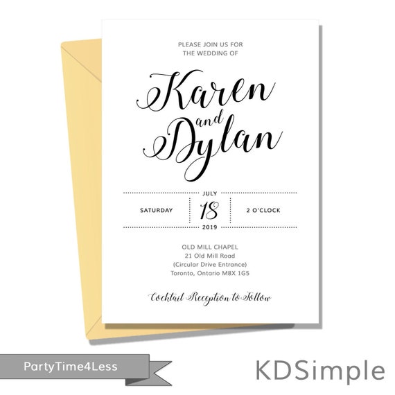 Salewe Editscript Wedding Invitesrose Weddingcheap Etsy