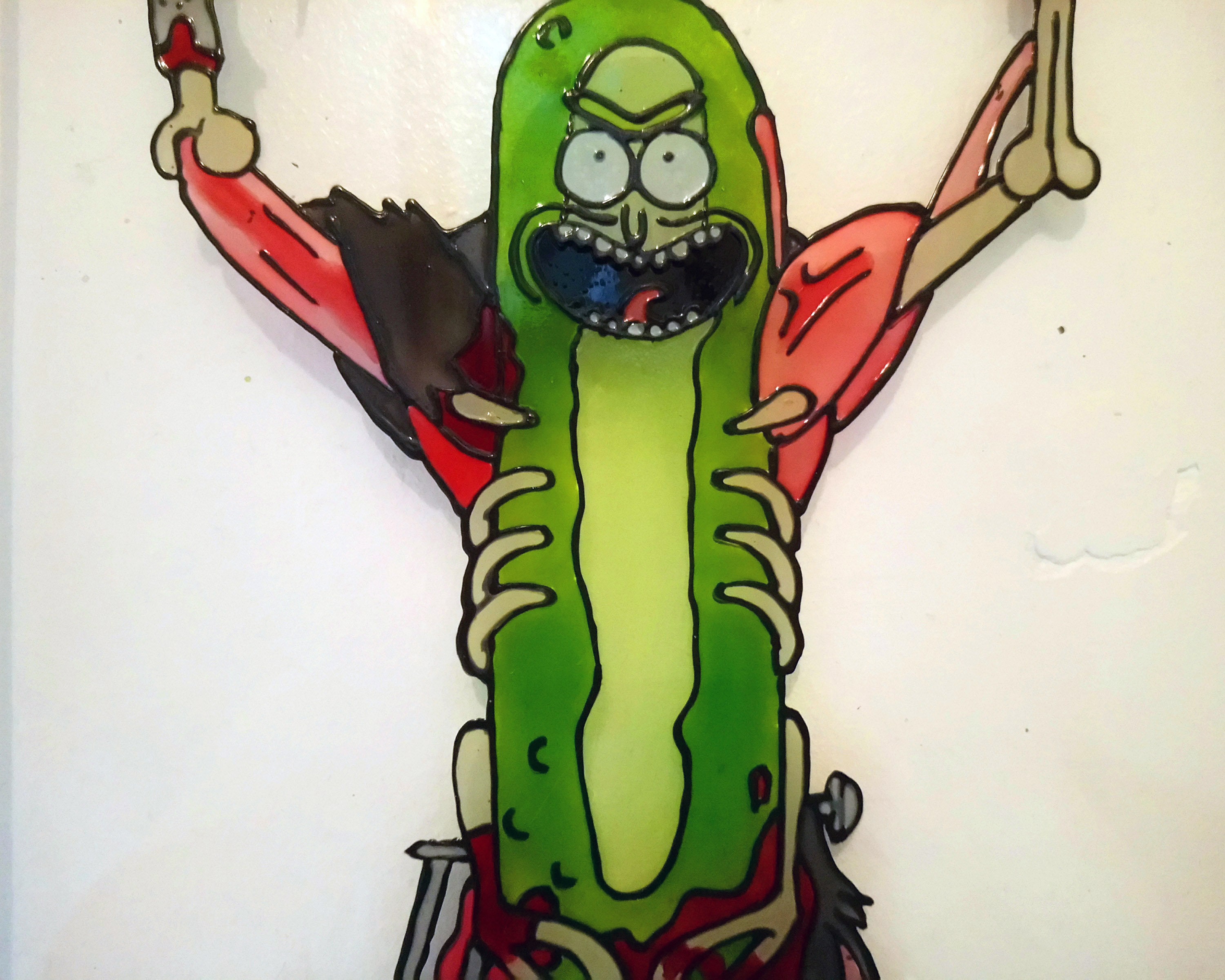Rick Rat Suit Pickle Rick Rick and Morty Hand Painted Etsy