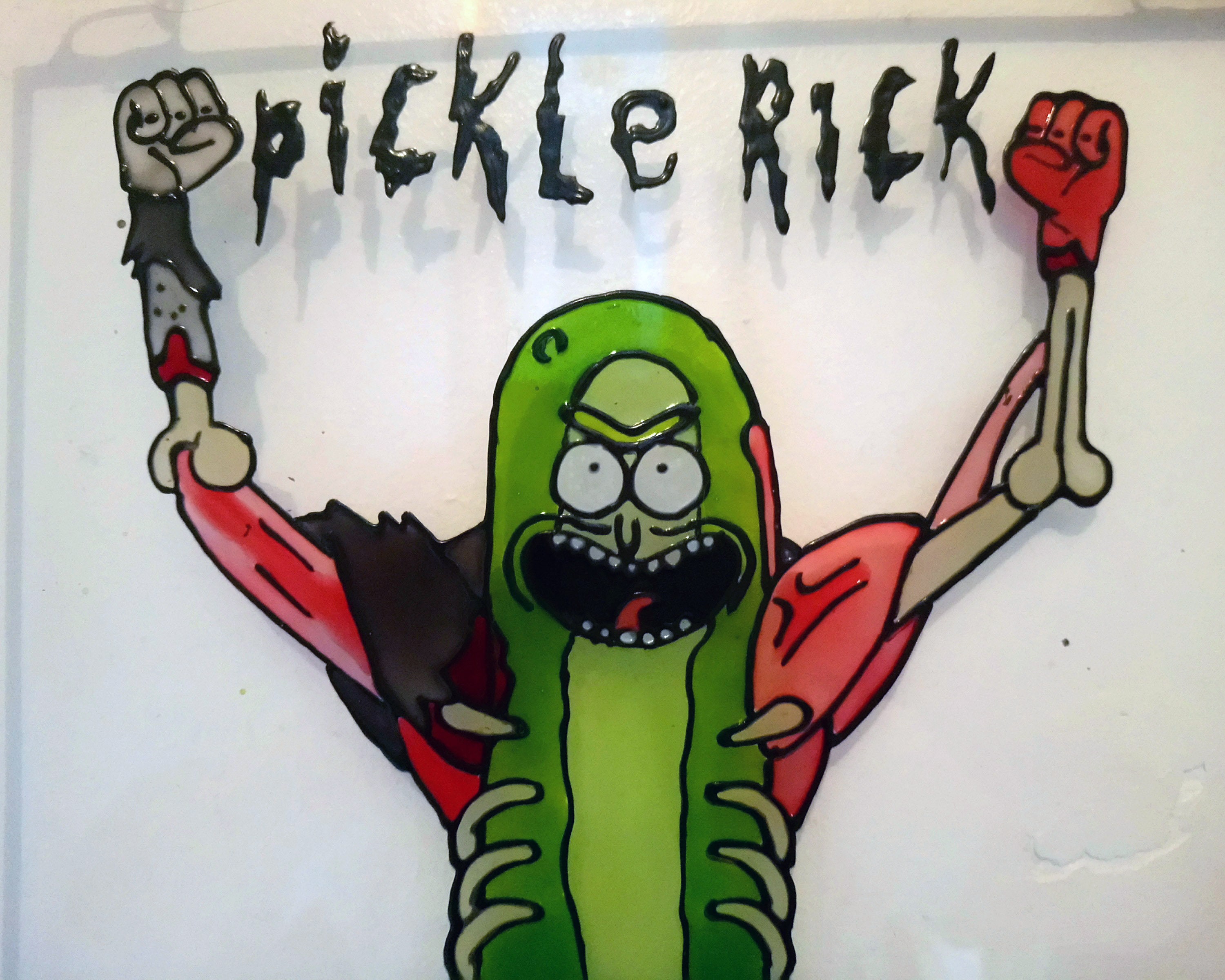 Rick Rat Suit Pickle Rick Rick and Morty Hand Painted Etsy
