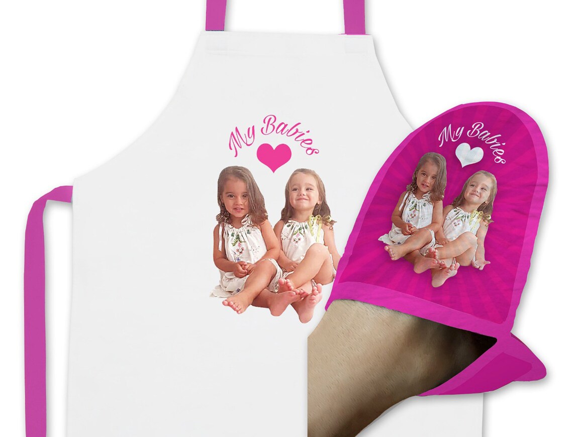 PERSONALIZED Oven Apron And Mitt Set Glove For Kitchen Apron Etsy