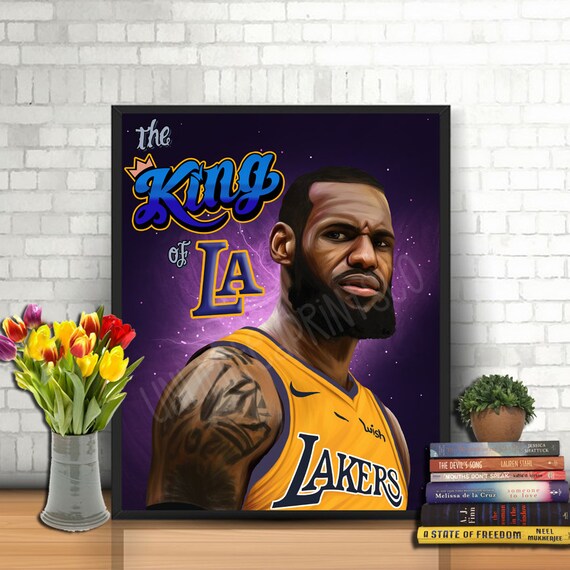 lebron james lakers poster