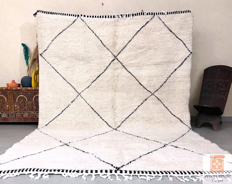 Beni Ourain Rug Authentic Moroccan Rug Custom Beni Ourain Rug Beni Rug