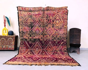 6x8 rug - Moroccan rug- Vintage rug - handmade rug - Moroccan rug 5.9 ft x 8.1 ft- Vintage Rug 6x8