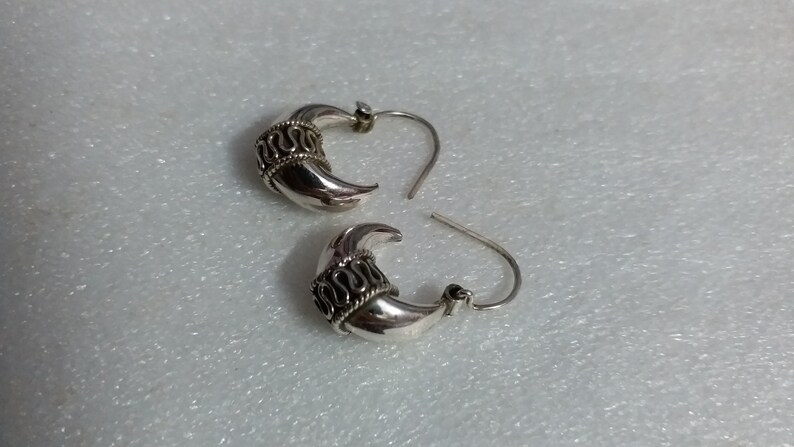 Handmade 92.5 Sterling Silver Boho Gypsy Hoop Earring Ethnic Style Tribal Banjara Indian Beautiful Light Weight VeryComfortable Earring Pair