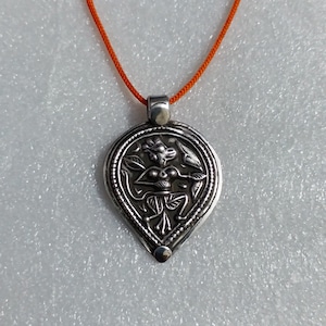 Sterling Silver Hanuman Pendant: Handmade Hindu God Amulet