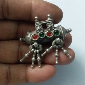 Vintage Before 2000s High Grade Silver Necklace Dangles Tribal Pendant Handmade Banjara Madaliya Tribal Boho Charm Pendant Old AntiqueLocket