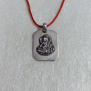 Handmade Sterling Silver Kali Pendant: Hindu Goddess Charm Necklace