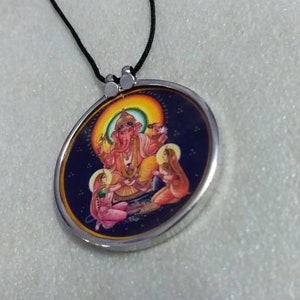 Ganesha-hängehalsband i sterlingsilver: Hinduiskt religiöst fototryck bild 8