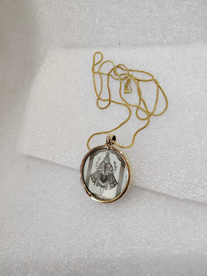 Handmade Yellow Brass Glass Framed Hindu God Shiva Photo Print