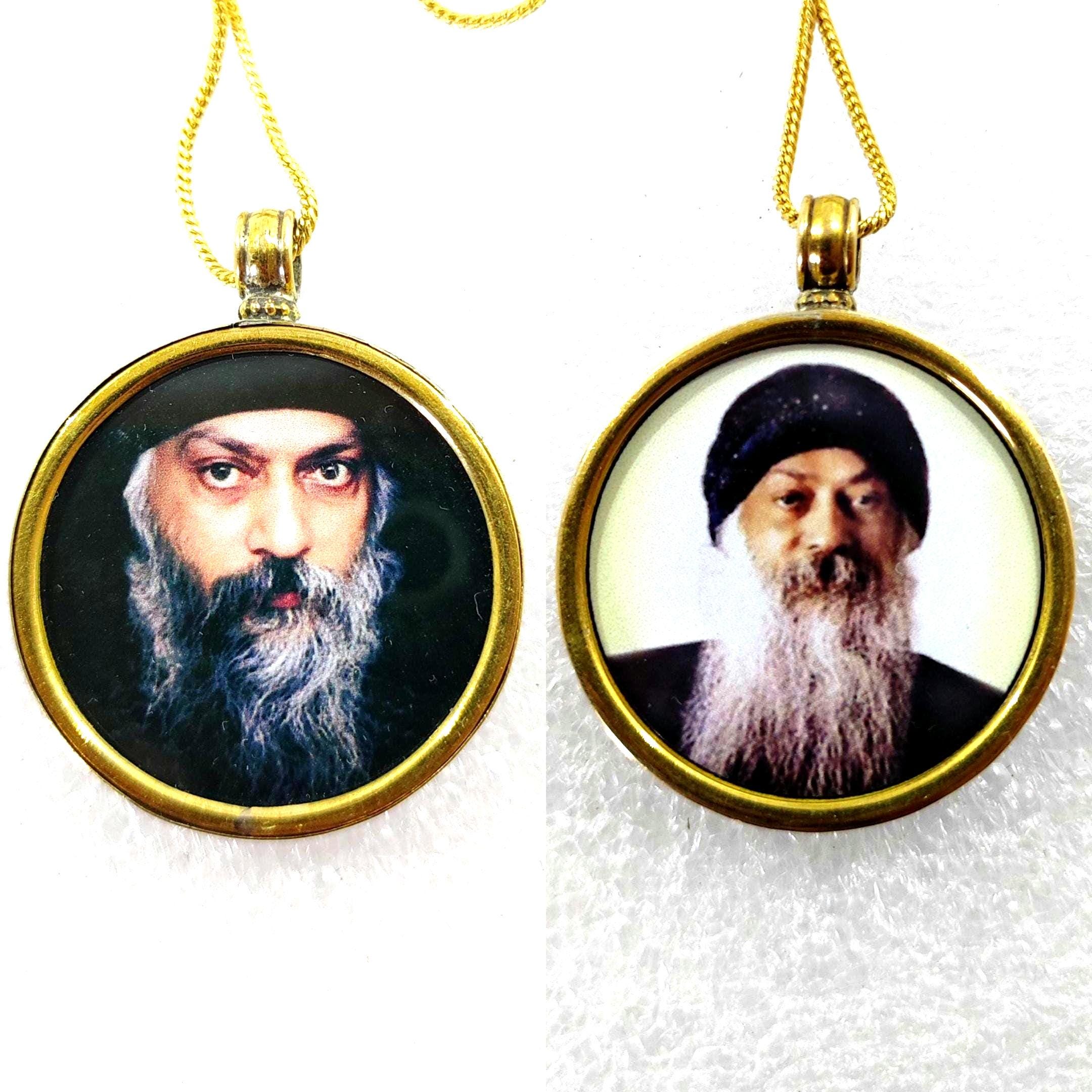 Buy Osho Photo Pendant Necklace, Handcrafted Brass Case, 22