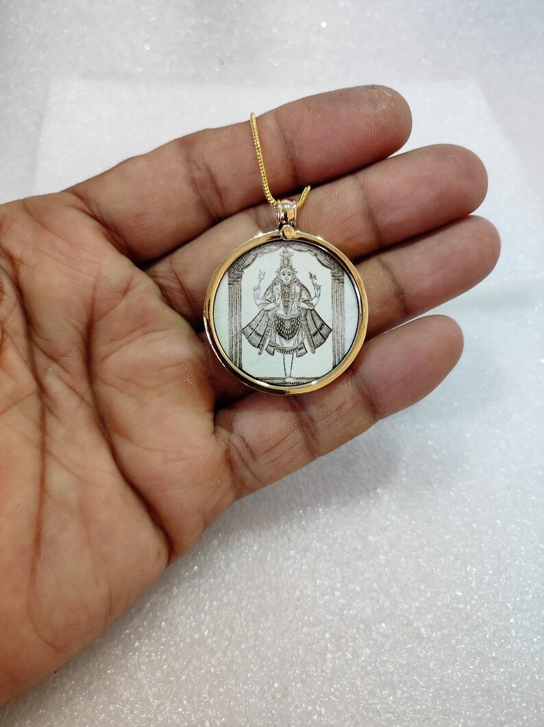 Handmade Yellow Brass Glass Framed Hindu God Shiva Photo Print