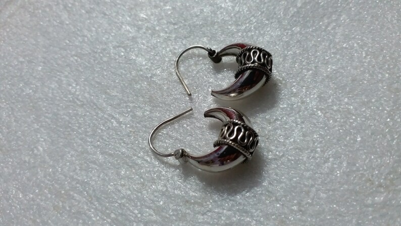 Handmade 92.5 Sterling Silver Boho Gypsy Hoop Earring Ethnic Style Tribal Banjara Indian Beautiful Light Weight VeryComfortable Earring Pair