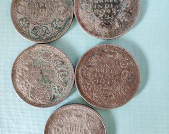 ロット 16 PCS インド ヴィンテージ パイセ パイス ルピー 希少