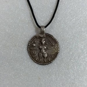 Handmade Vintage Before 2000s Rare Real Old Silver Handmade Hindu Tantra Goddess Kali Mata Tribal Indian Banajara Boho Deity PendantNecklace