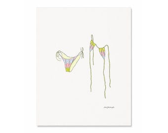 Bikini Watercolor Art Print - Skinny Dip