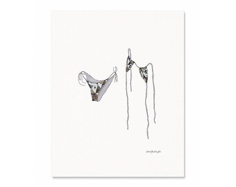 Bikini Watercolor Art Print - Skinny Dip