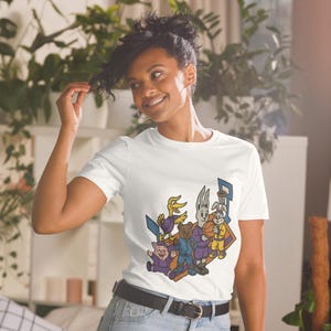 Koszulka z nadrukiem Cartoon Basketball Animal Team - Unisex Graphic T-Shirt w różnych kolorach