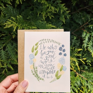 He Who Began a Good Work in You Will Complete It | Philippians 1:6 ...