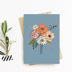 Modern Floral Greeting Card