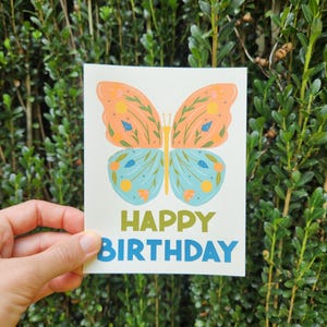 Happy Birthday Card | Butterfly Card - Etsy