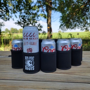 Neoprene Beer Belt 6 Pack Holder, great for parties, tailgates, concerts and BBQ's.
