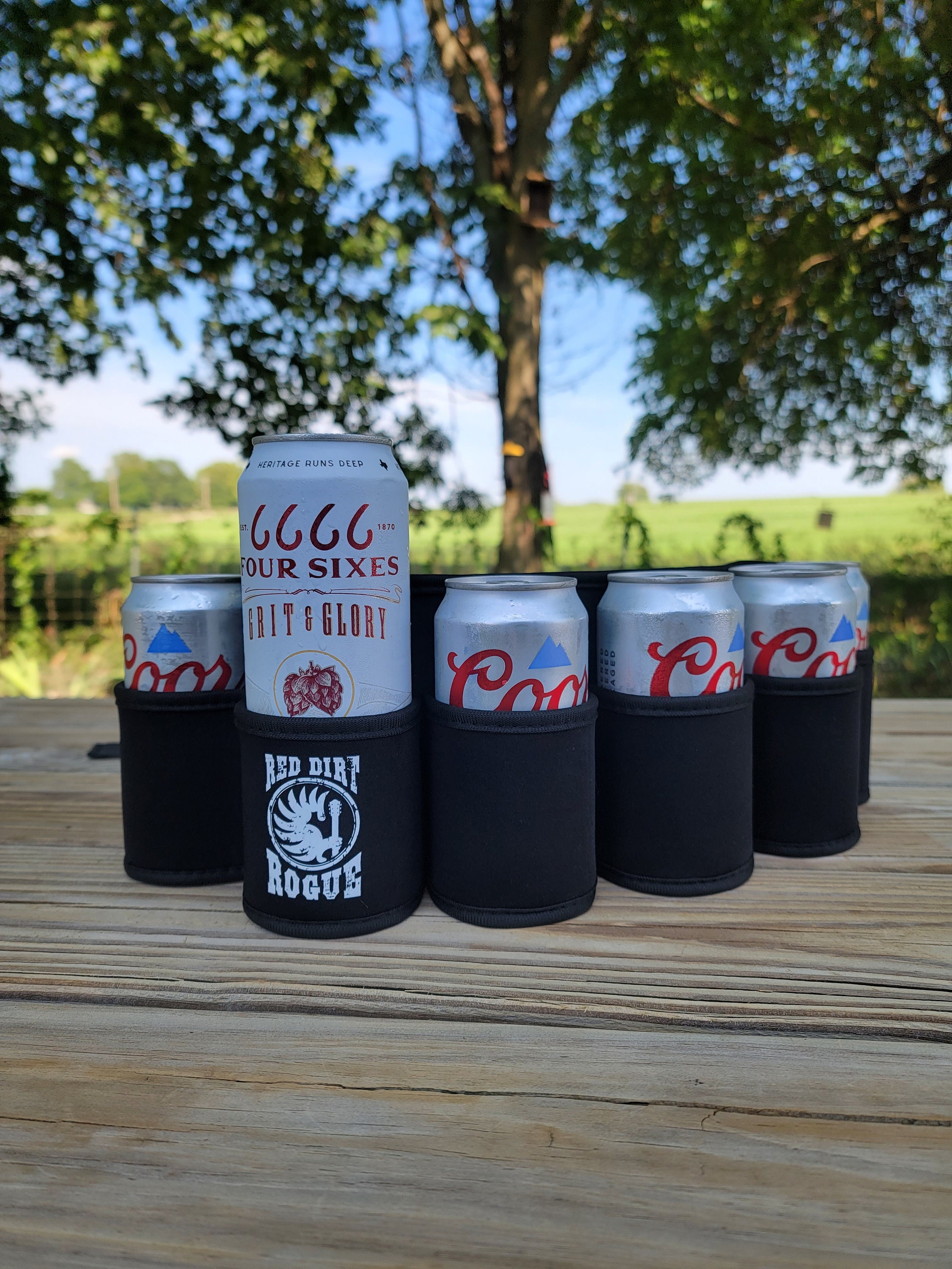 Coors Light Black Beer Koozie Can Cooler Coozie ~ 4 Pack ~ NEW & Free  Shipping