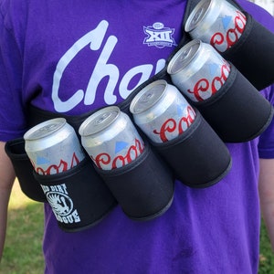 Neoprene Beer Belt 6 Pack Holder, great for parties, tailgates, concerts and BBQ's. image 4