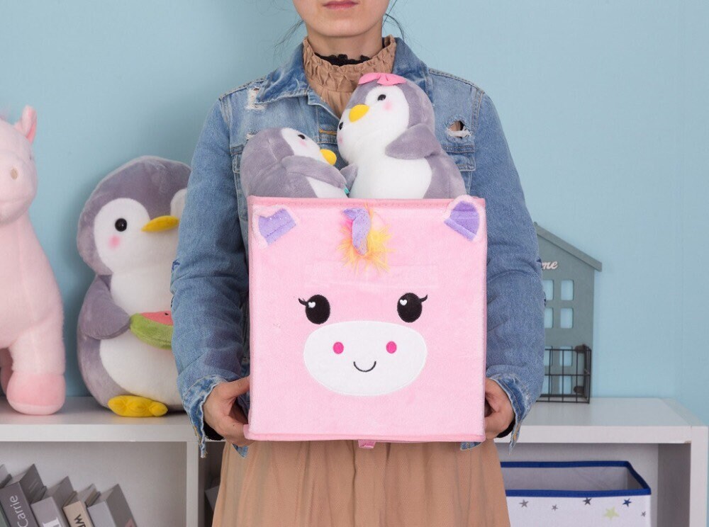 2 Pack Foldable Storage Basket Toy Box for Children Boys Girls Etsy
