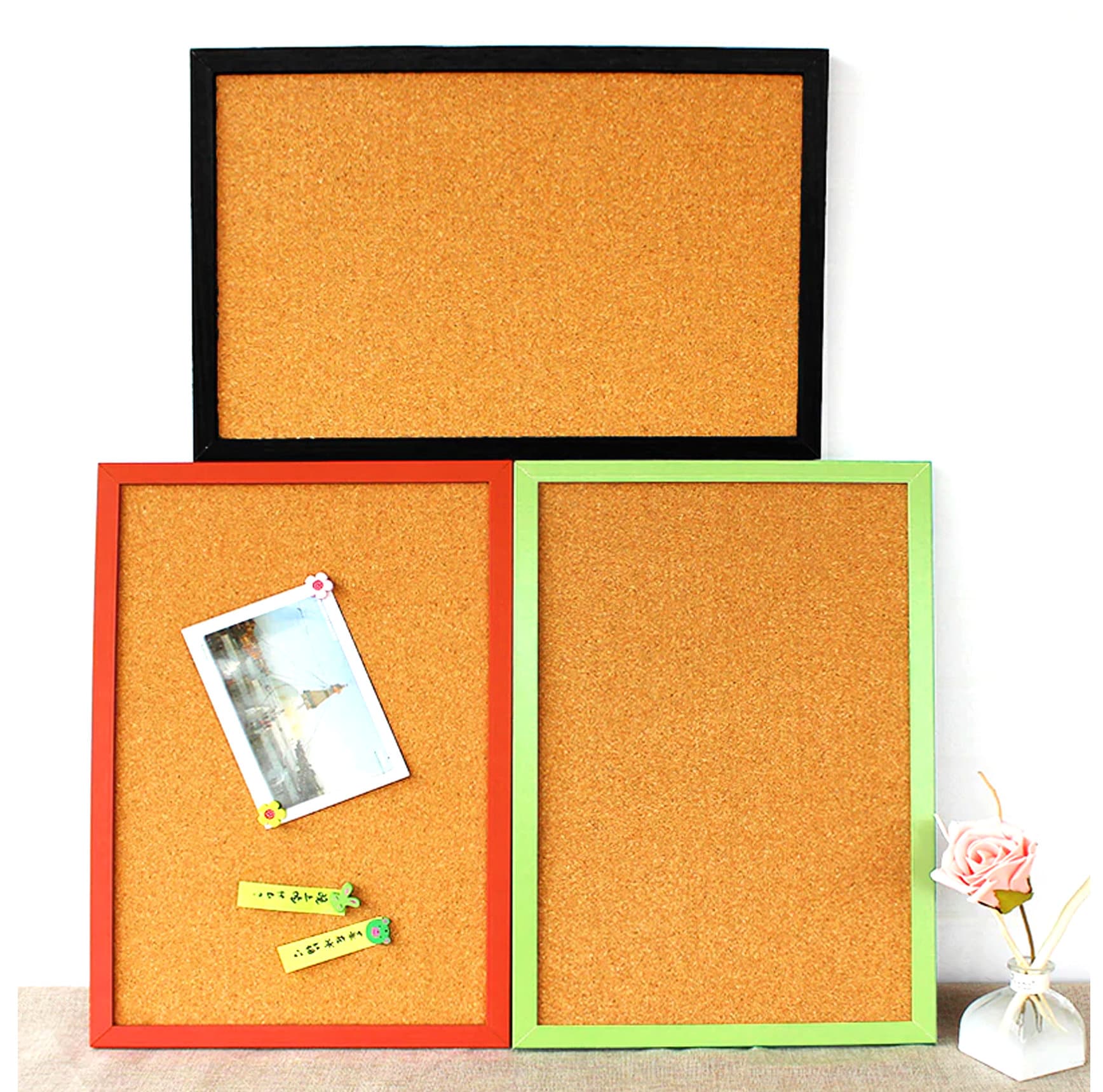 Pine Wood Frame Cork Board Wall Decor Hanging Message Center Etsy