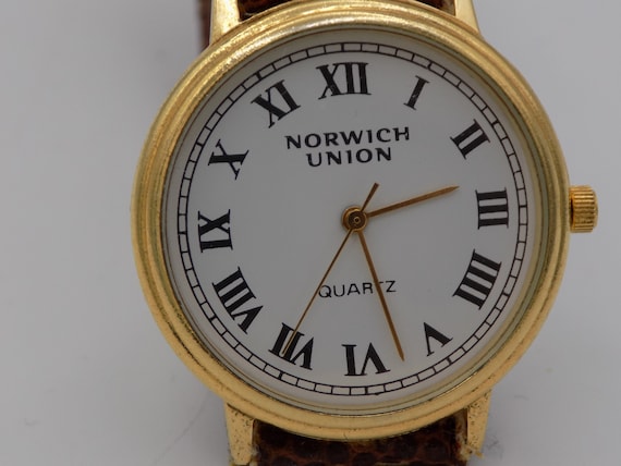 NORVICH Union mooi horloge huis kwarts mooi verguld horloge extra plat jaren 70 horloge cadeau idee collectie Etsy Nederland
