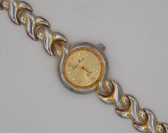 Pulsera de reloj bonito Laura MEROSI / reloj de pulsera de las mujeres / placa de oro / reloj de 80s / ver un cuarzo / reloj todo el día / idea de regalo.