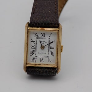 ADMIRA, Women's Watch, Square Watch, Gold Dial, Roman Numerals, Original Watch, Extra-Flat Watch