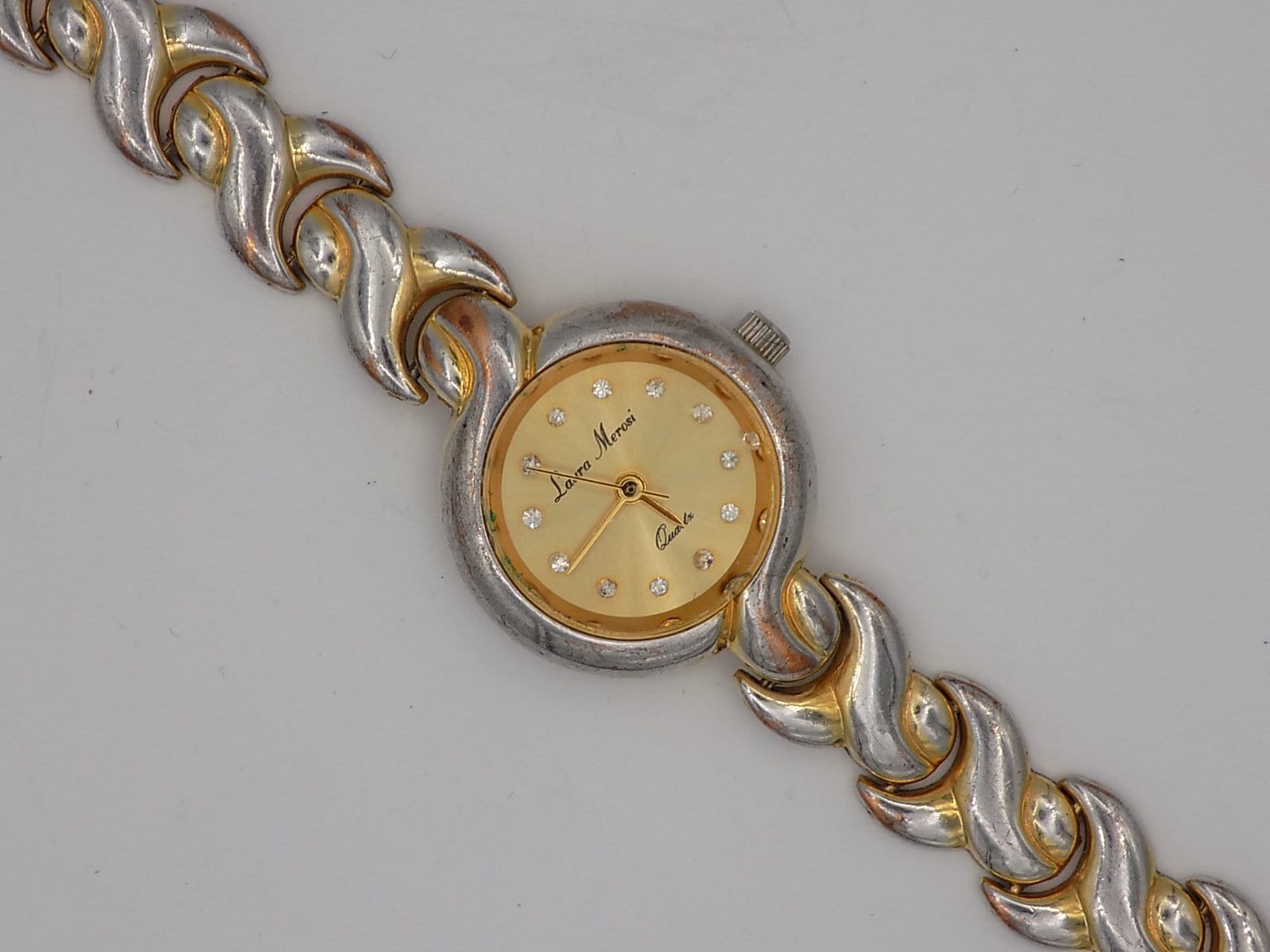 Montre à Quartz Dorée Pour Femme LAURA MEROSI - Occasion, Avec Trotteuse, élégante Et Simple