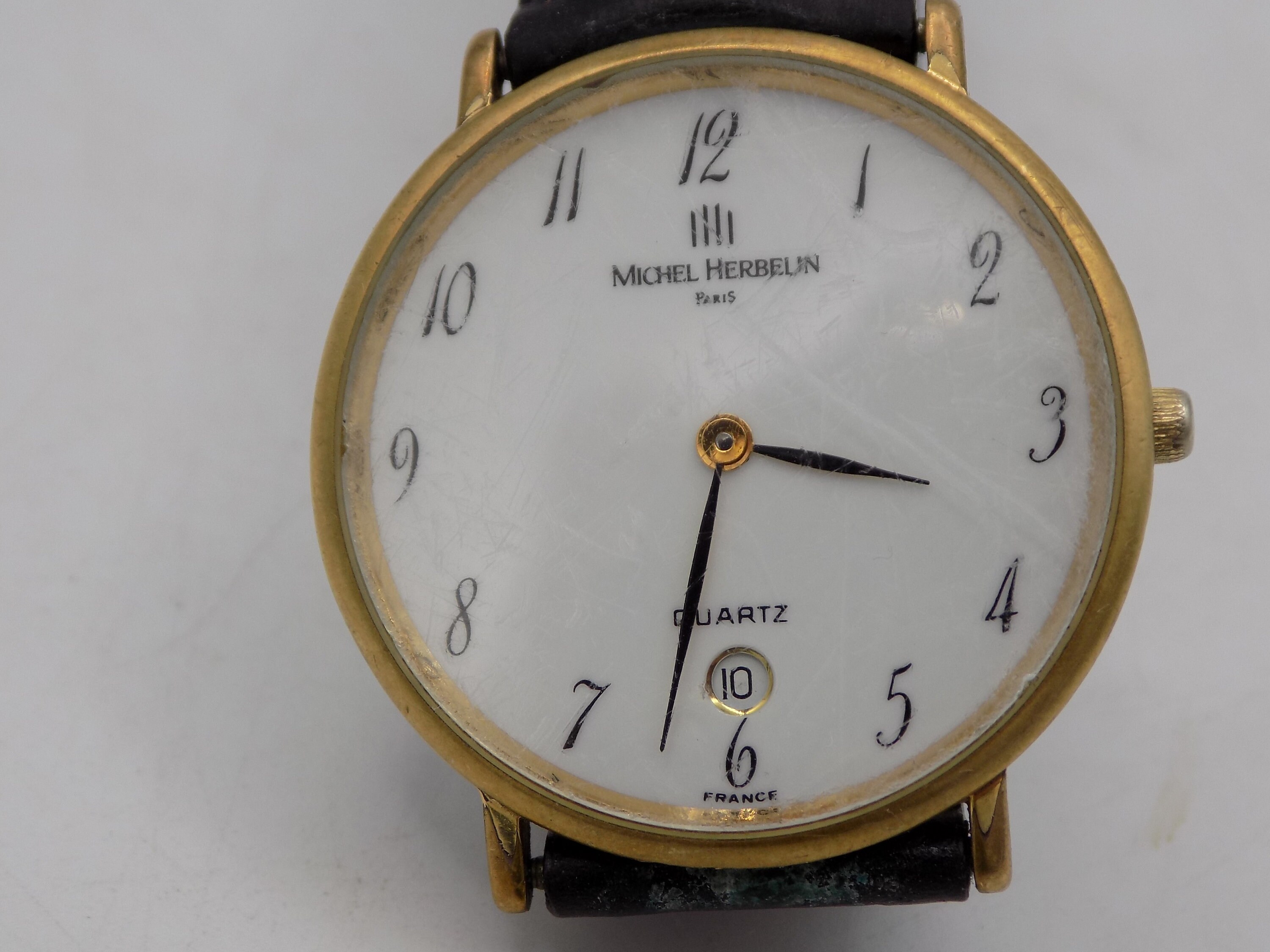 Michel HERBELIN París reloj de los hombres redondo de | Etsy México
