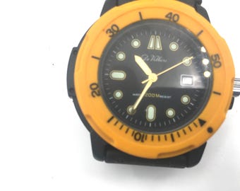 De VILLERS Watch, Diving Watch, De Villiers Made in Swiss, Vintage Watch, Year 1970, Gift for her, him, Collector's Watch