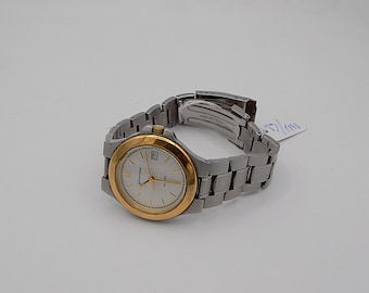 QUANTIEME Montre Vintage Montre Ronde Montre Femme Cadre Or Bo te Acier Bracelet Acier Montre l gante