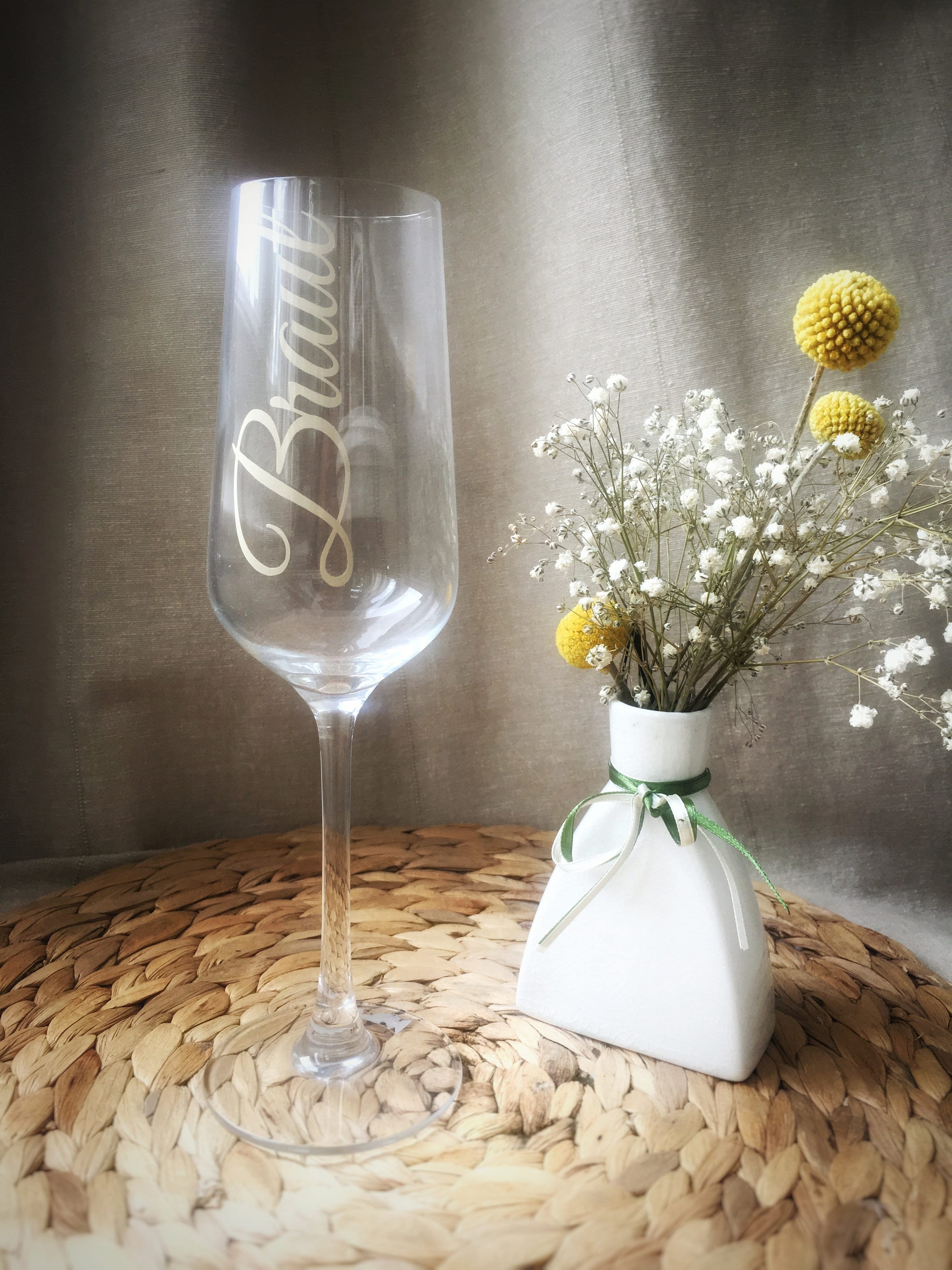 Wedding Glass With Lettering/engraving - Etsy UK